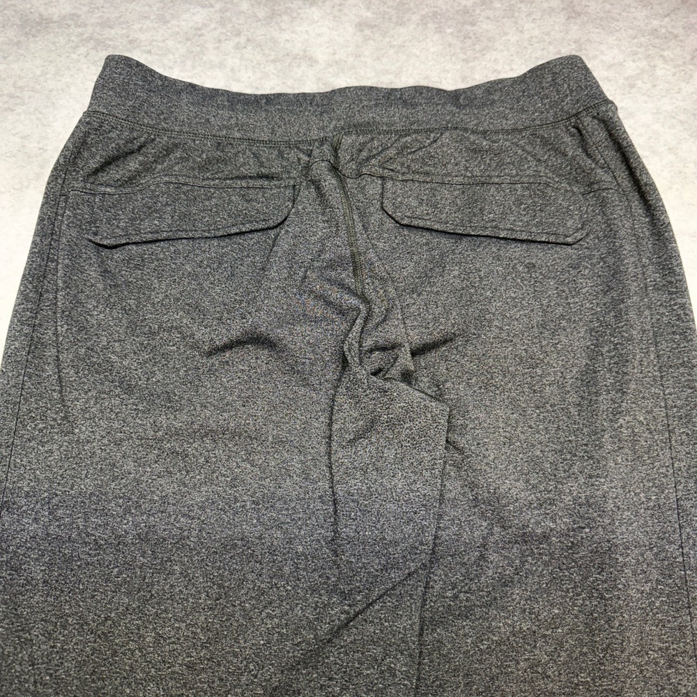 Lululemon Mens Grey Heathered Wide Leg Athletic Pants Size L Drawstring Relaxed - Picture 4 of 9